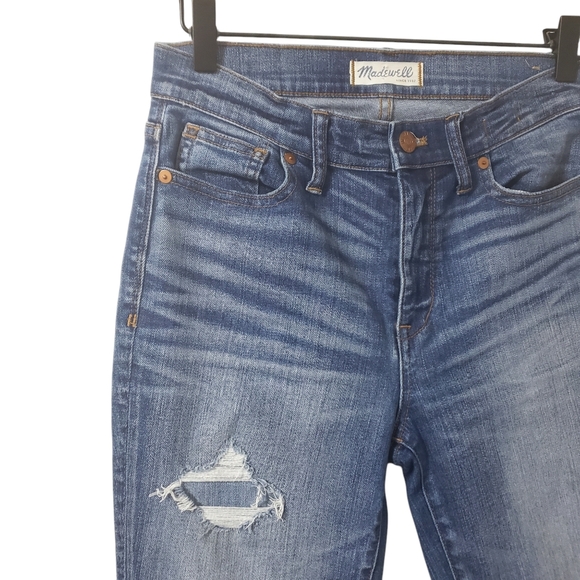 Madewell High Riser Skinny Distressed Jeans Sz 27 - Picture 4 of 14